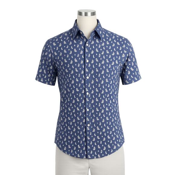 Ralph Lauren Other - Ralph Lauren Men's Slim Fit Sailboat Print Button Down Shirt - Size L